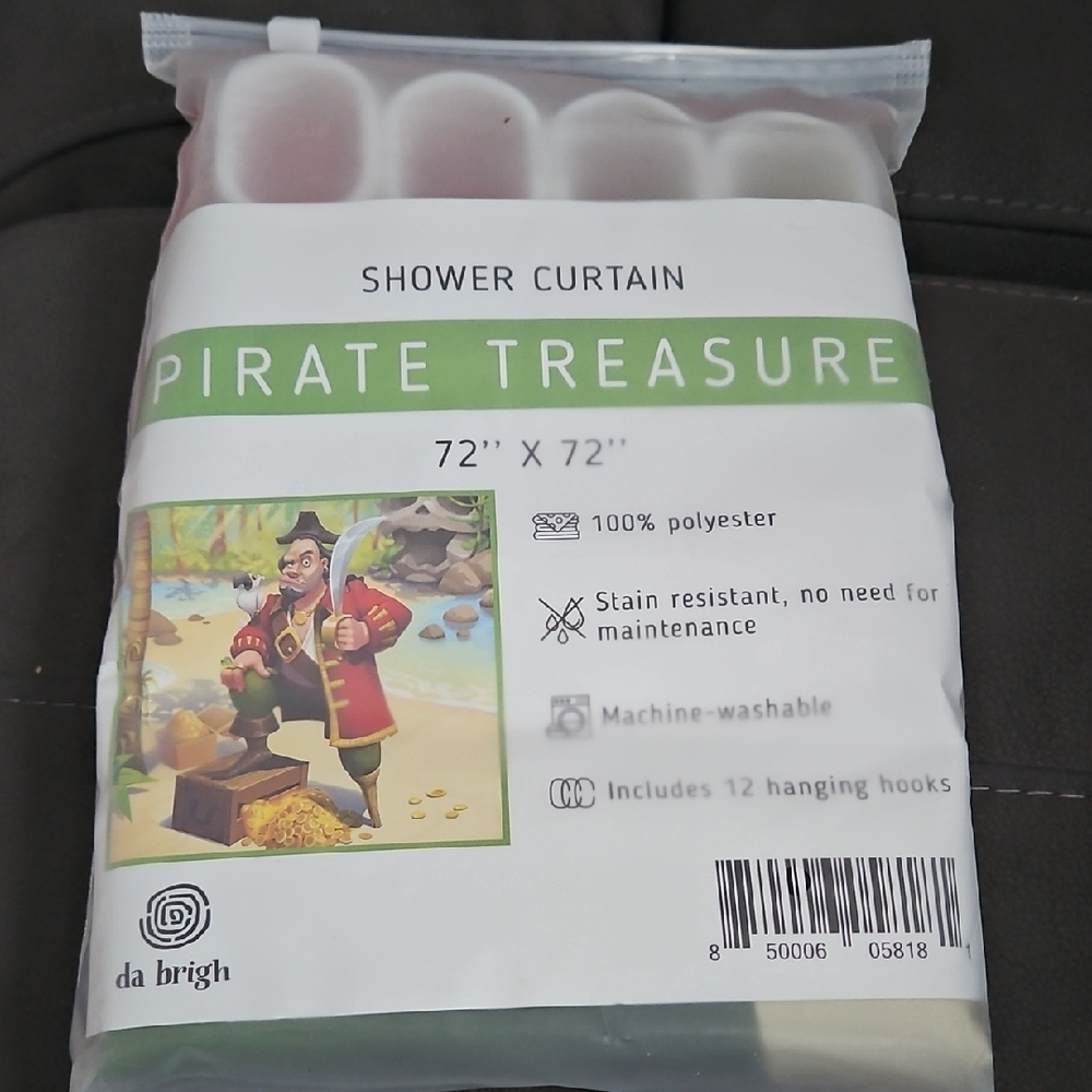 Pirate Treasure Shower Curtain
